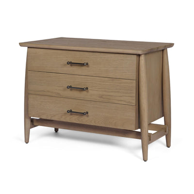 Mercana Hollis Wood 3-Drawer Closed Nightstand