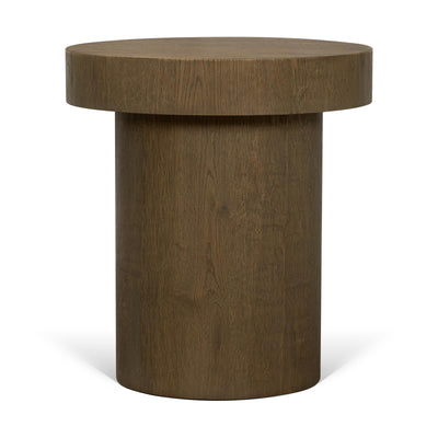 Mercana Lyonne Oak Wood Pedestal Side Tables