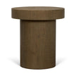 Mercana Lyonne Oak Wood Pedestal Side Tables