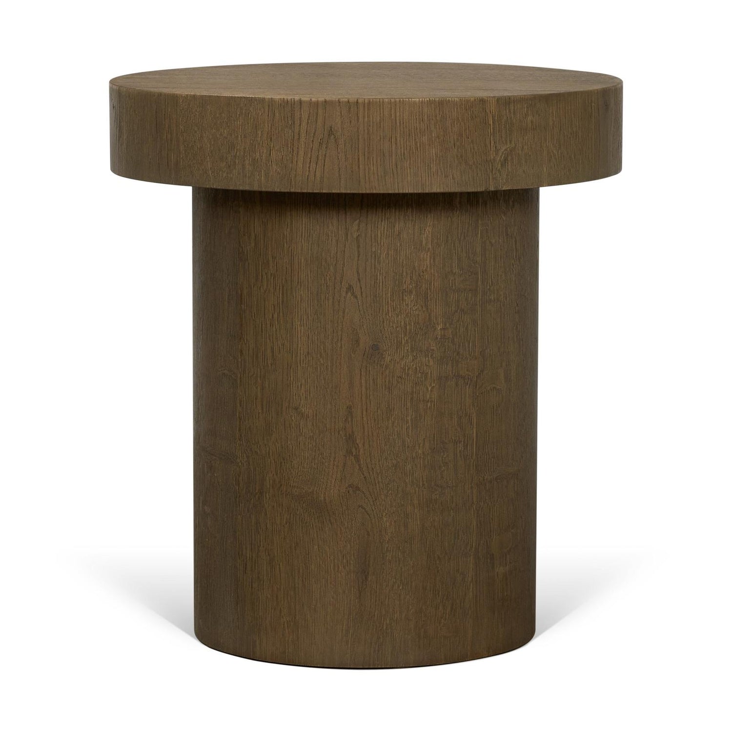 Mercana Lyonne Oak Wood Pedestal Side Tables