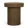 Mercana Lyonne Oak Wood Pedestal Side Tables