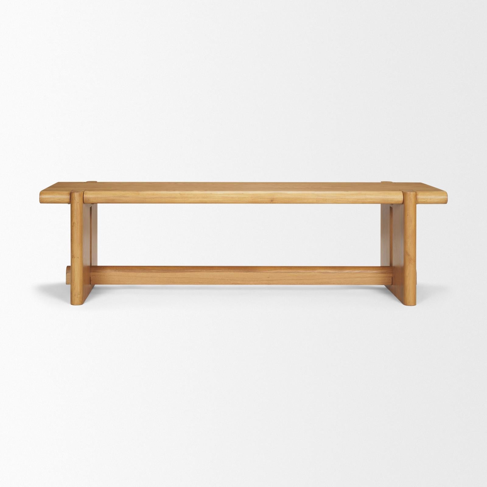 Mercana Rowan Oak Wood Bench