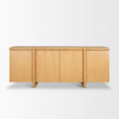 Mercana Rowan Oak Wood Closed 4 Door Sideboard