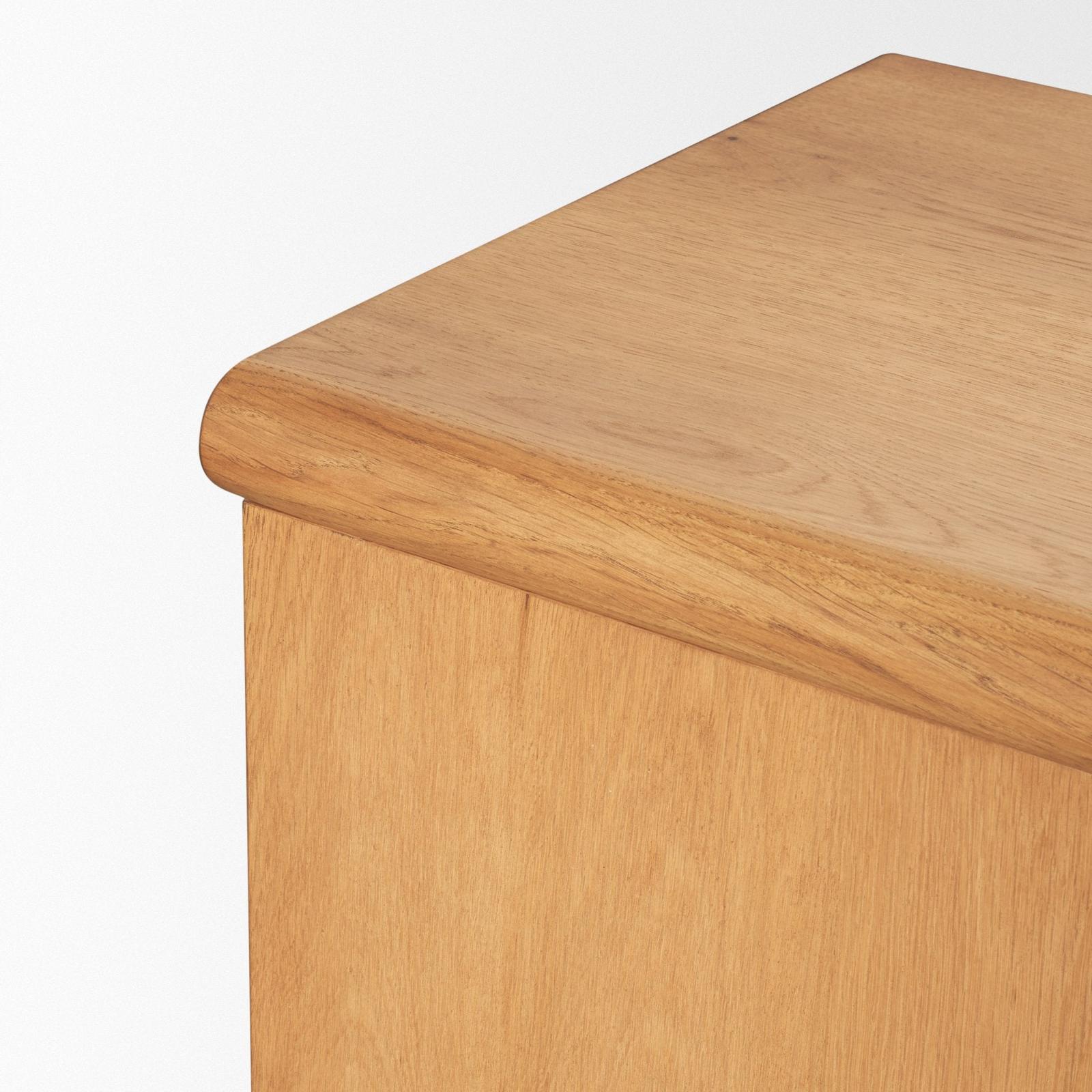 Mercana Rowan Oak Wood Closed 4 Door Sideboard