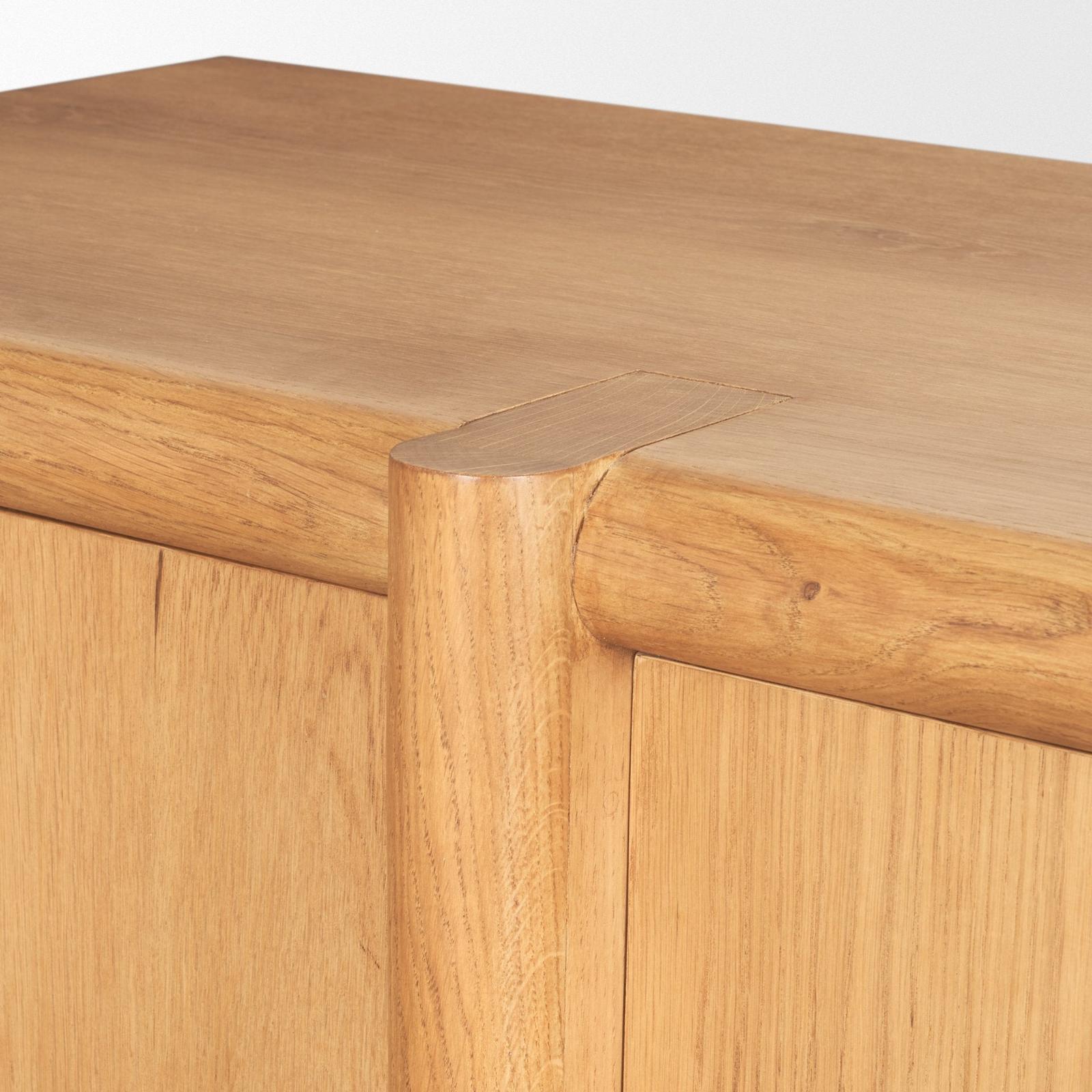 Mercana Rowan Oak Wood Closed 4 Door Sideboard