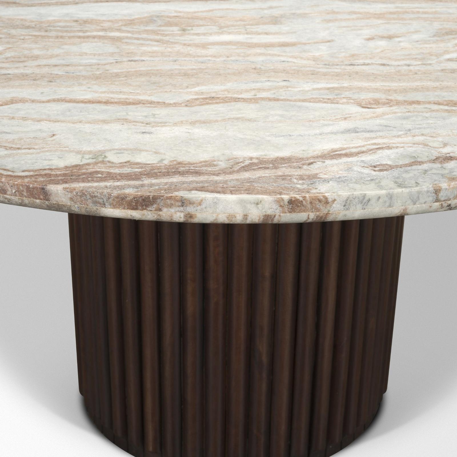 Mercana Marbrello Round 6-Seater Dining Table
