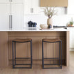 Mercana Taniel Black Metal Counter Stool