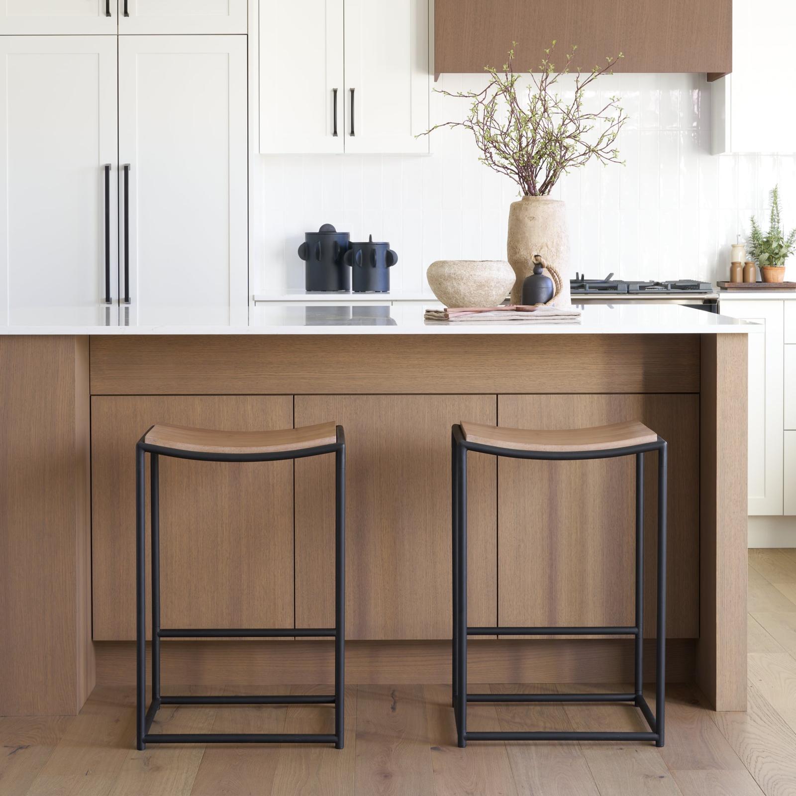 Mercana Taniel Black Metal Counter Stool