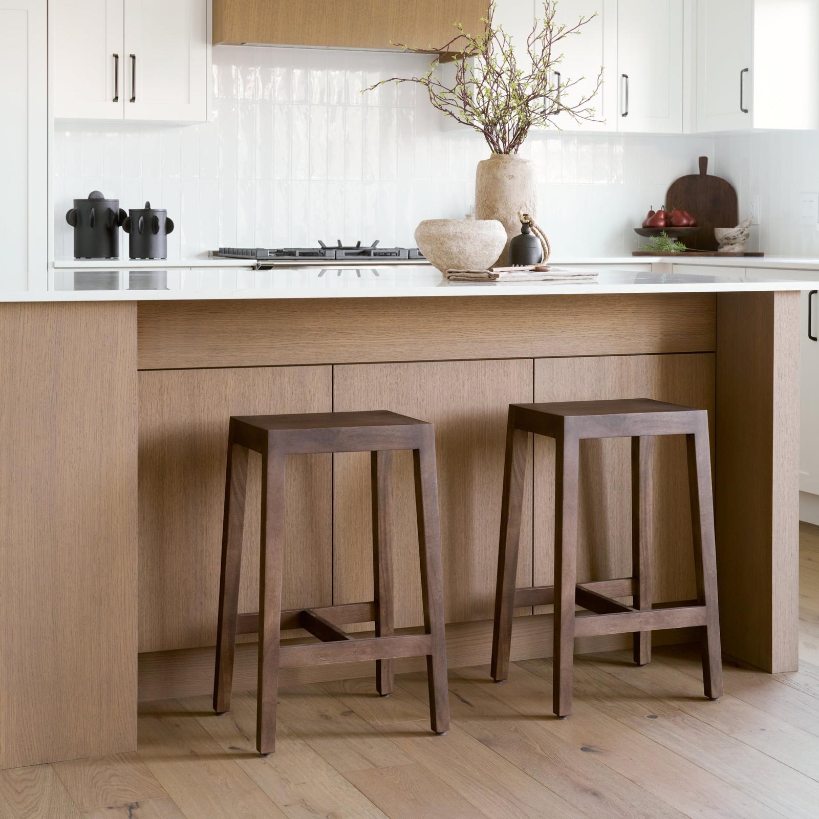 Mercana Colony Solid Wood Counter Stool