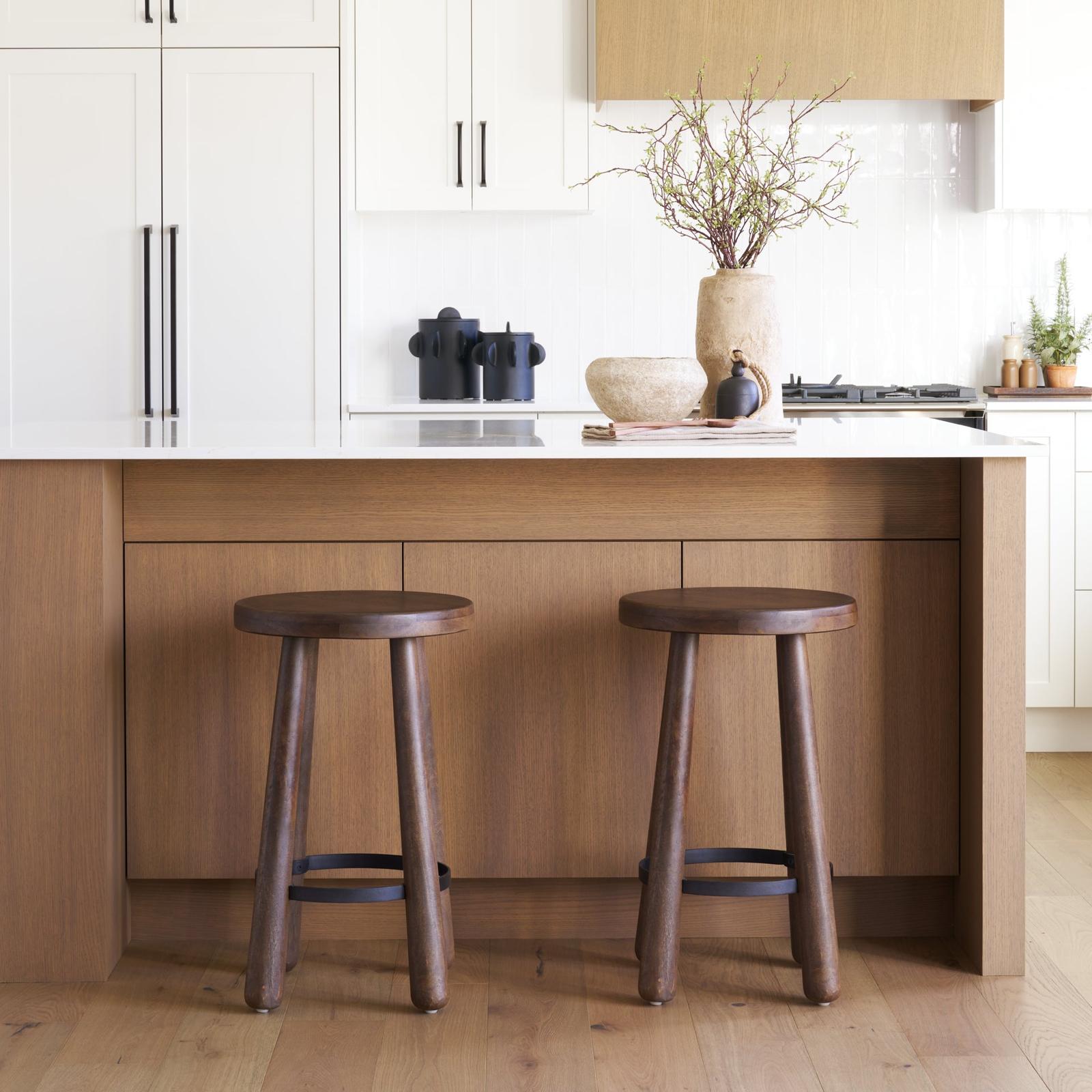 Mercana Weldon Wood Seat Counter Stool