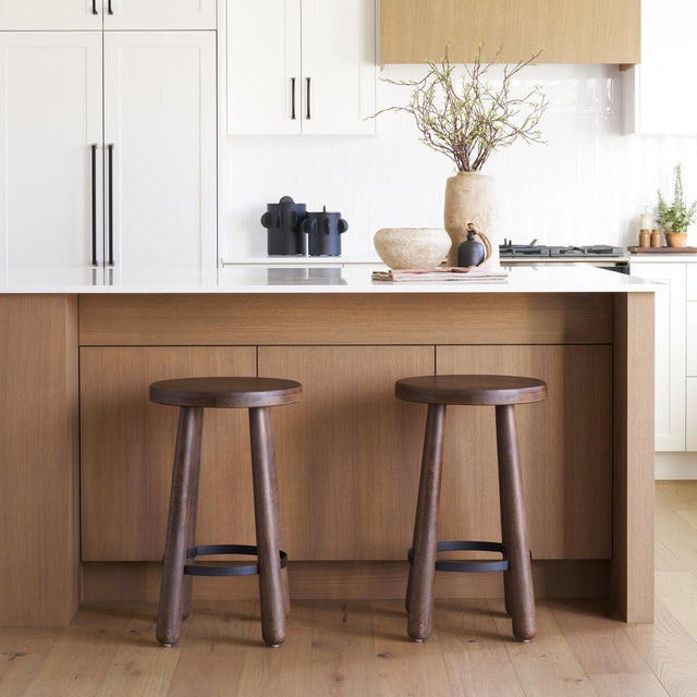 Mercana Weldon Wood Seat Counter Stool