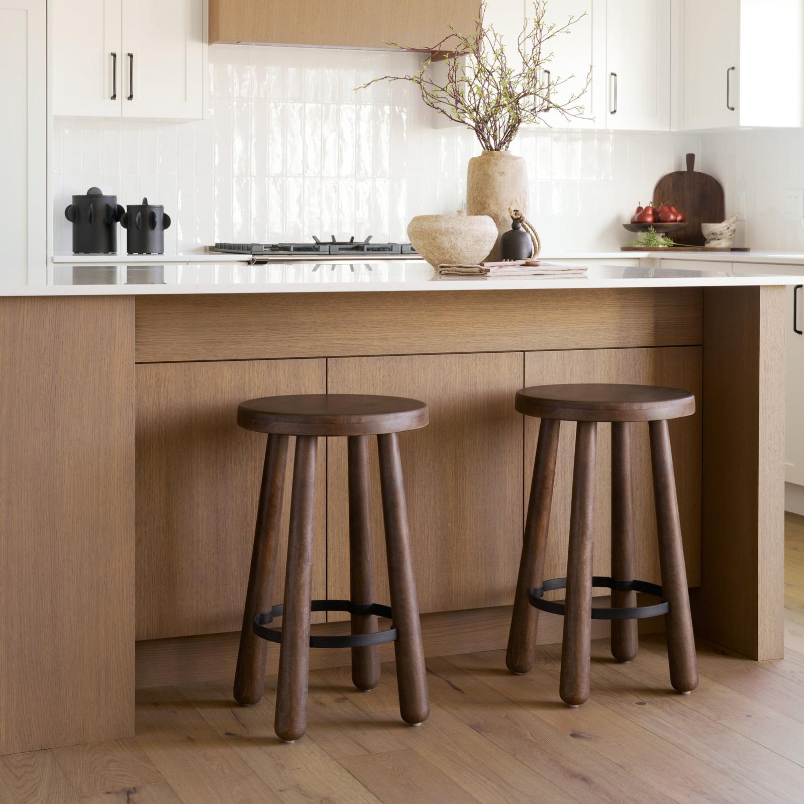 Mercana Weldon Wood Seat Counter Stool