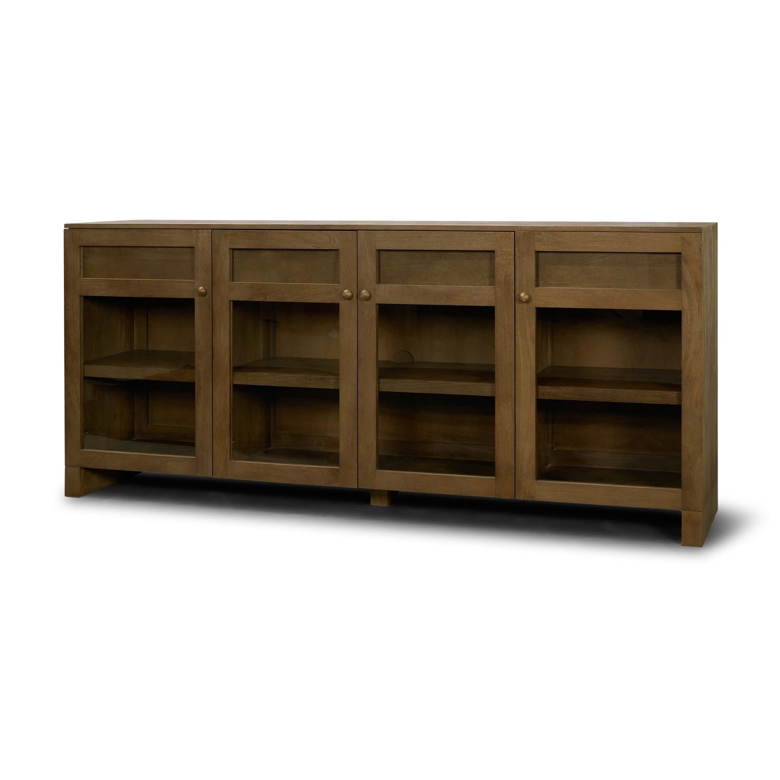Mercana Suri Wood w/ Glass 4-Door Closed Sideboard