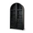Mercana Suri Wood w/Glass Doors Arched Curio Cabinet