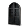 Mercana Suri Wood w/Glass Doors Arched Curio Cabinet