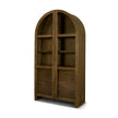 Mercana Suri Wood w/Glass Doors Arched Curio Cabinet