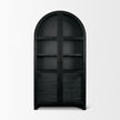 Mercana Suri Wood w/Glass Doors Arched Curio Cabinet
