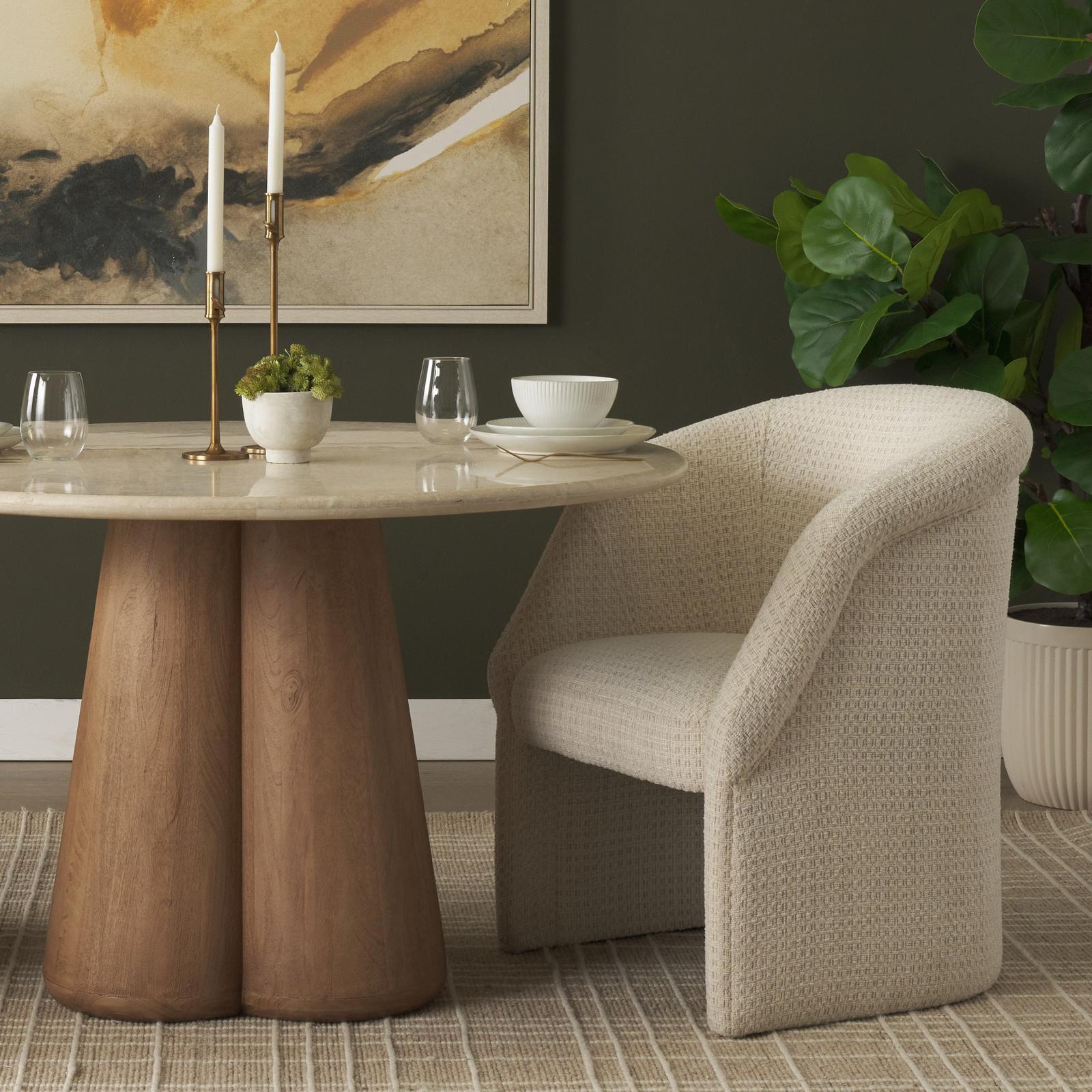 Mercana Curtis Barrel Back Dining Arm Chair