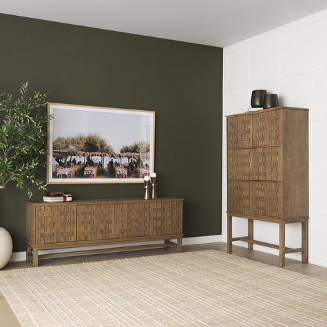 Mercana Truss  Wood 4 Door Closed Sideboard