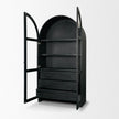 Mercana Suri Wood w/Glass Doors Arched Curio Cabinet