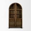 Mercana Suri Wood w/Glass Doors Arched Curio Cabinet