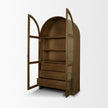 Mercana Suri Wood w/Glass Doors Arched Curio Cabinet