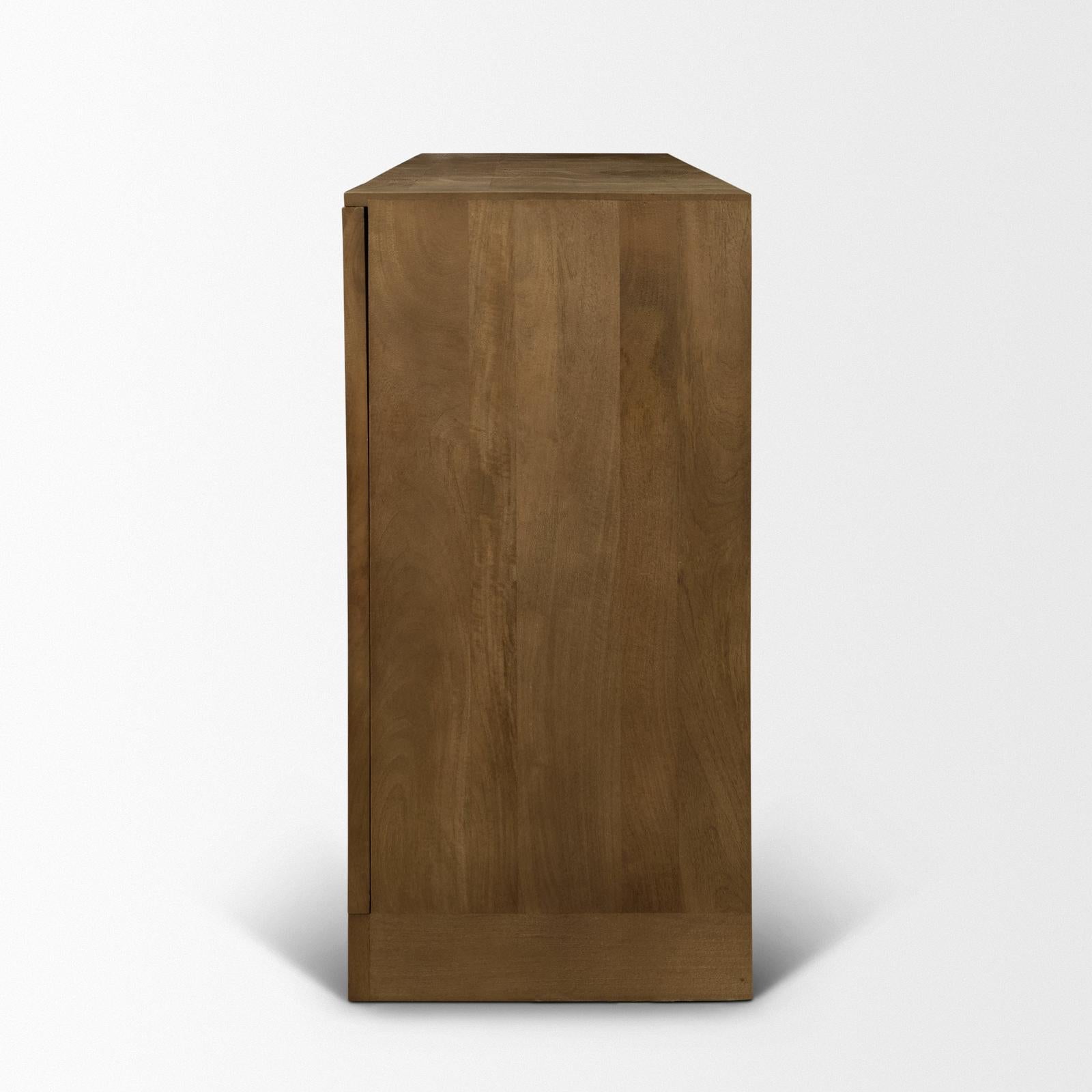 Mercana Suri Wood w/ Glass 4-Door Closed Sideboard