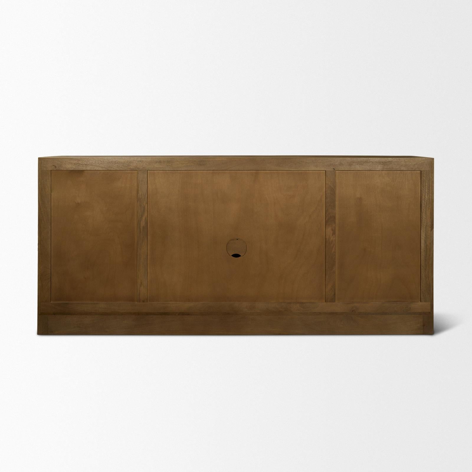 Mercana Suri Wood w/ Glass 4-Door Closed Sideboard
