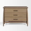 Mercana Hollis Wood 3-Drawer Closed Nightstand
