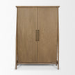 Mercana Hollis Gray-Brown Wood Curio Cabinet