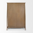 Mercana Hollis Gray-Brown Wood Curio Cabinet