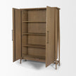 Mercana Hollis Gray-Brown Wood Curio Cabinet