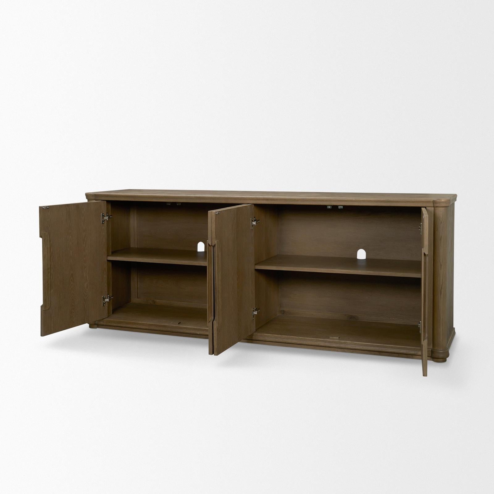 Mercana Alden Wood 4-Door Closed Sideboard