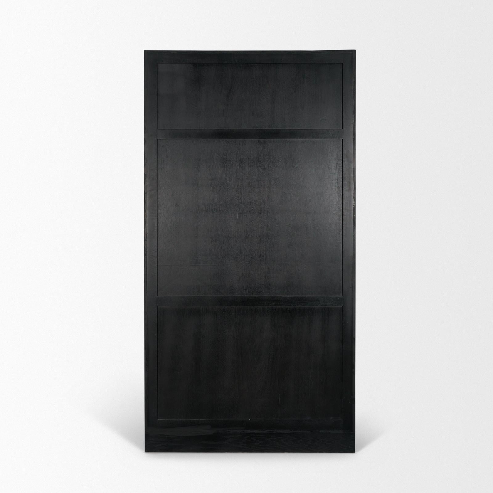 Mercana Henry Oak Wood w/ Glass Doors Curio Cabinet