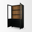 Mercana Henry Oak Wood w/ Glass Doors Curio Cabinet