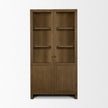 Mercana Henry Oak Wood w/ Glass Doors Curio Cabinet