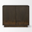 Mercana Cinder Distressed Reeded 2-Door Closed Accent Cabinet
