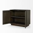 Mercana Cinder Distressed Reeded 2-Door Closed Accent Cabinet