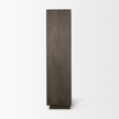 Mercana Cinder Distressed Wood Reeded 2-Door Closed Tall Cabinet