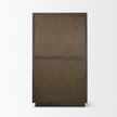 Mercana Cinder Distressed Wood Reeded 2-Door Closed Tall Cabinet