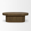 Mercana Lyonne Oblong Medium Brown Oak Wood Coffee Table