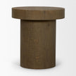 Mercana Lyonne Oak Wood Pedestal Side Tables