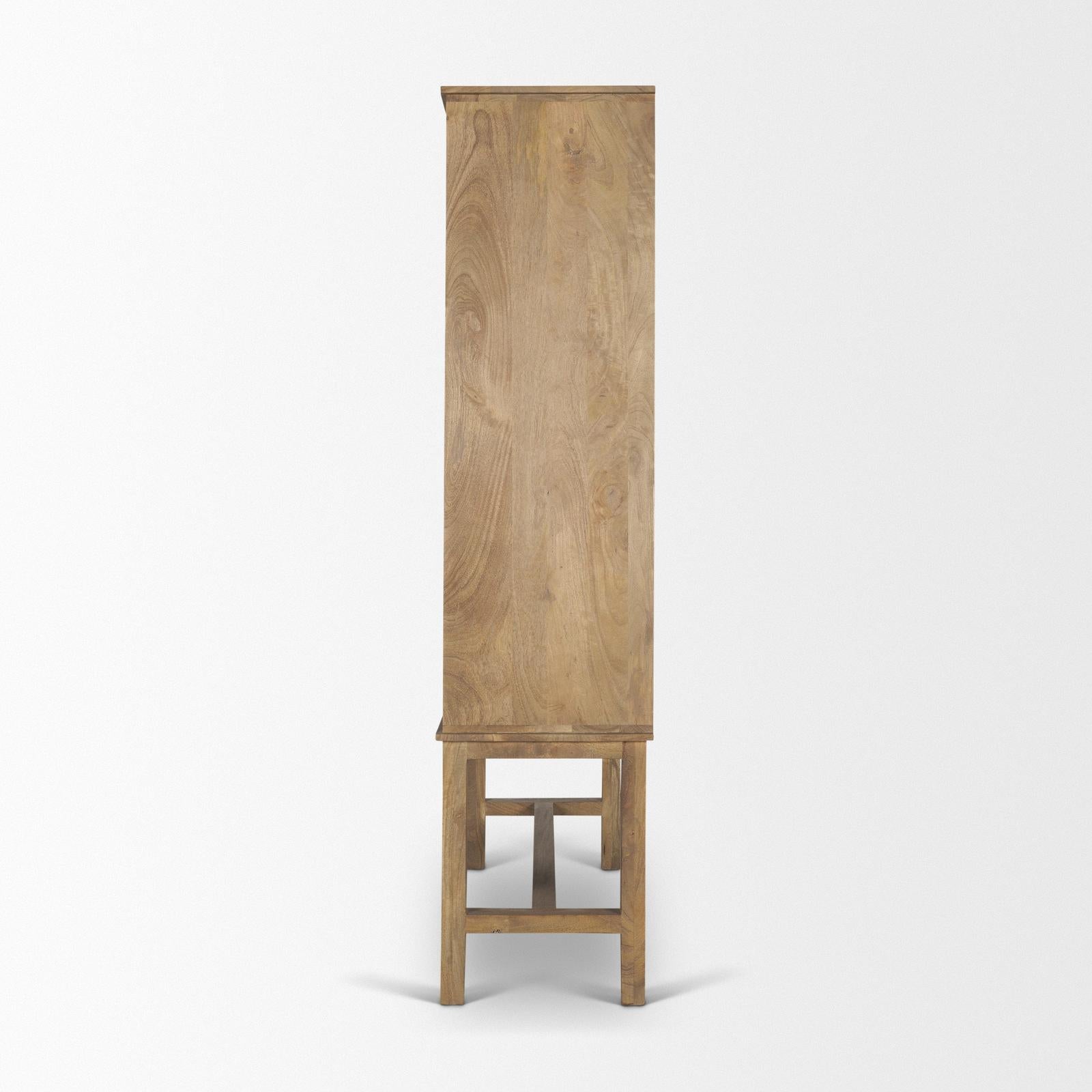 Mercana Truss Cool Brown Wood 6 Door Tall Cabinet