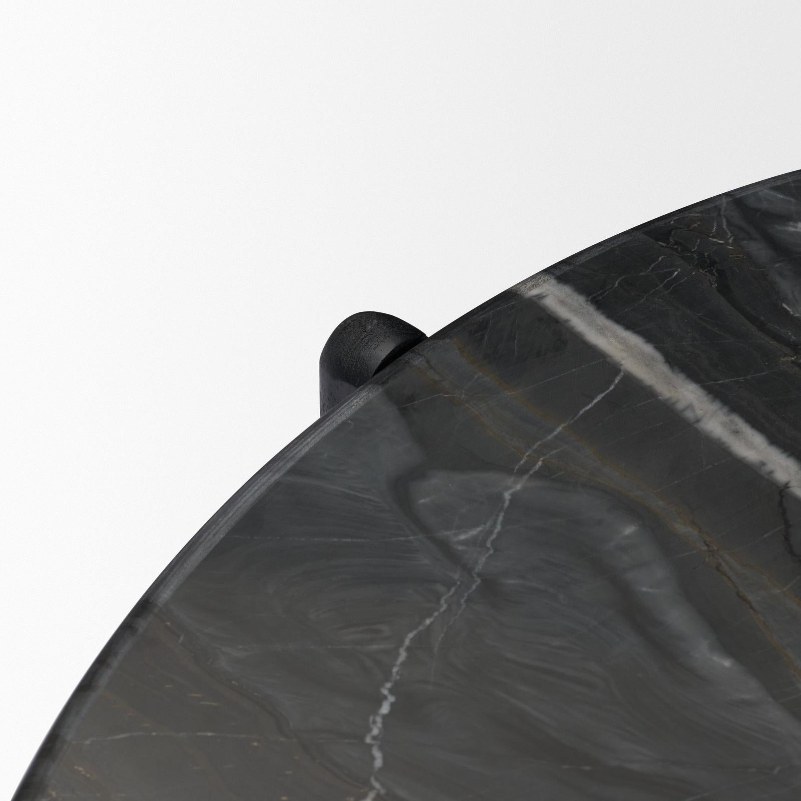 Mercana Rumer Black Wood w/ Black Marble Coffee Table