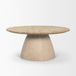 Mercana Allyson Light Wood Base w/ Travertine Top Coffee Table
