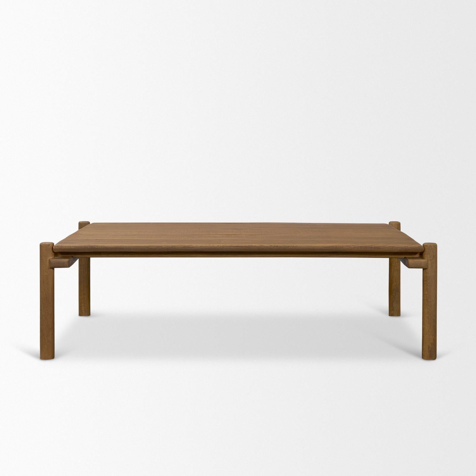 Mercana Riven Oak Wood Rectangular Coffee Table