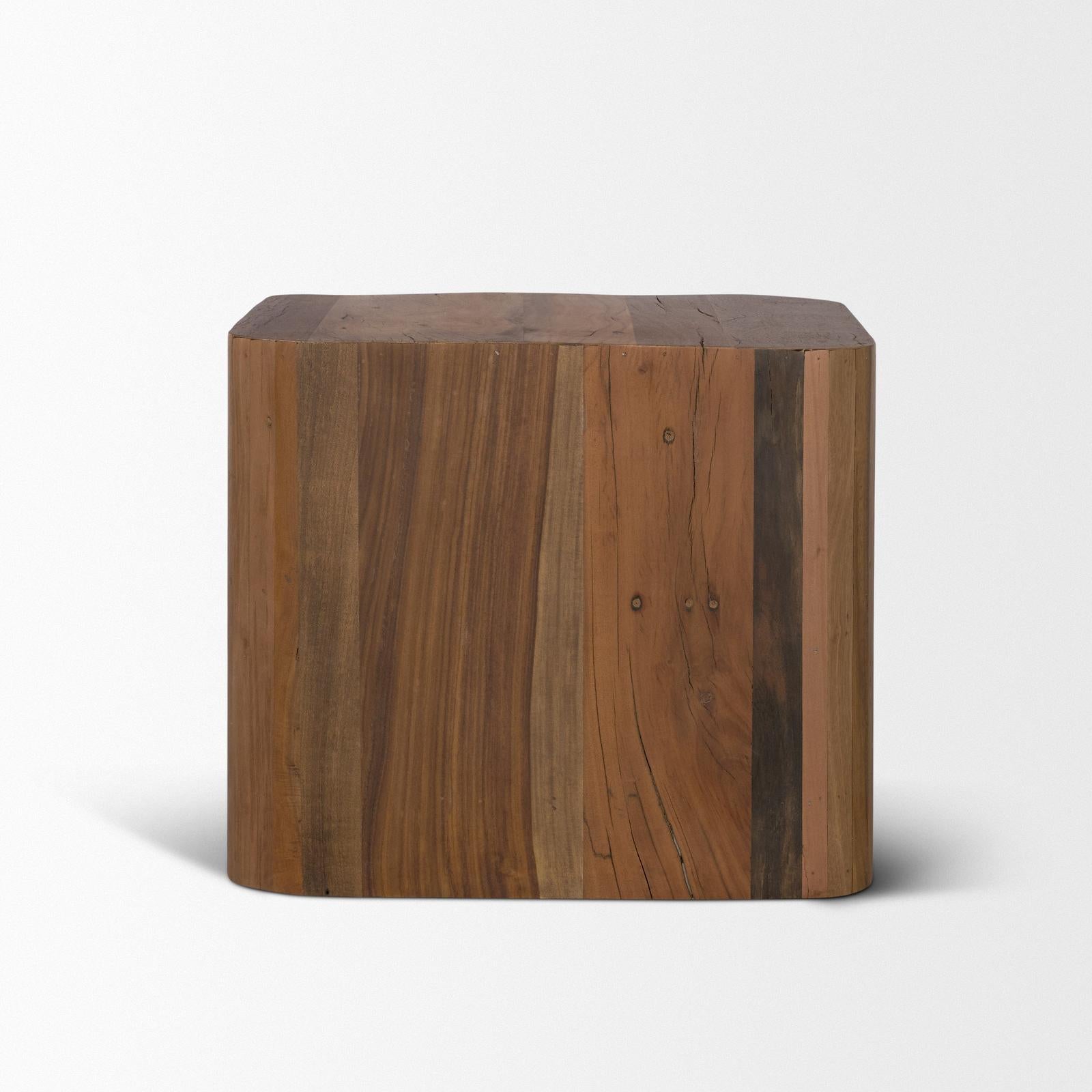 Mercana Dunmore Solid Wood Rectangular Open Shelf Side Table