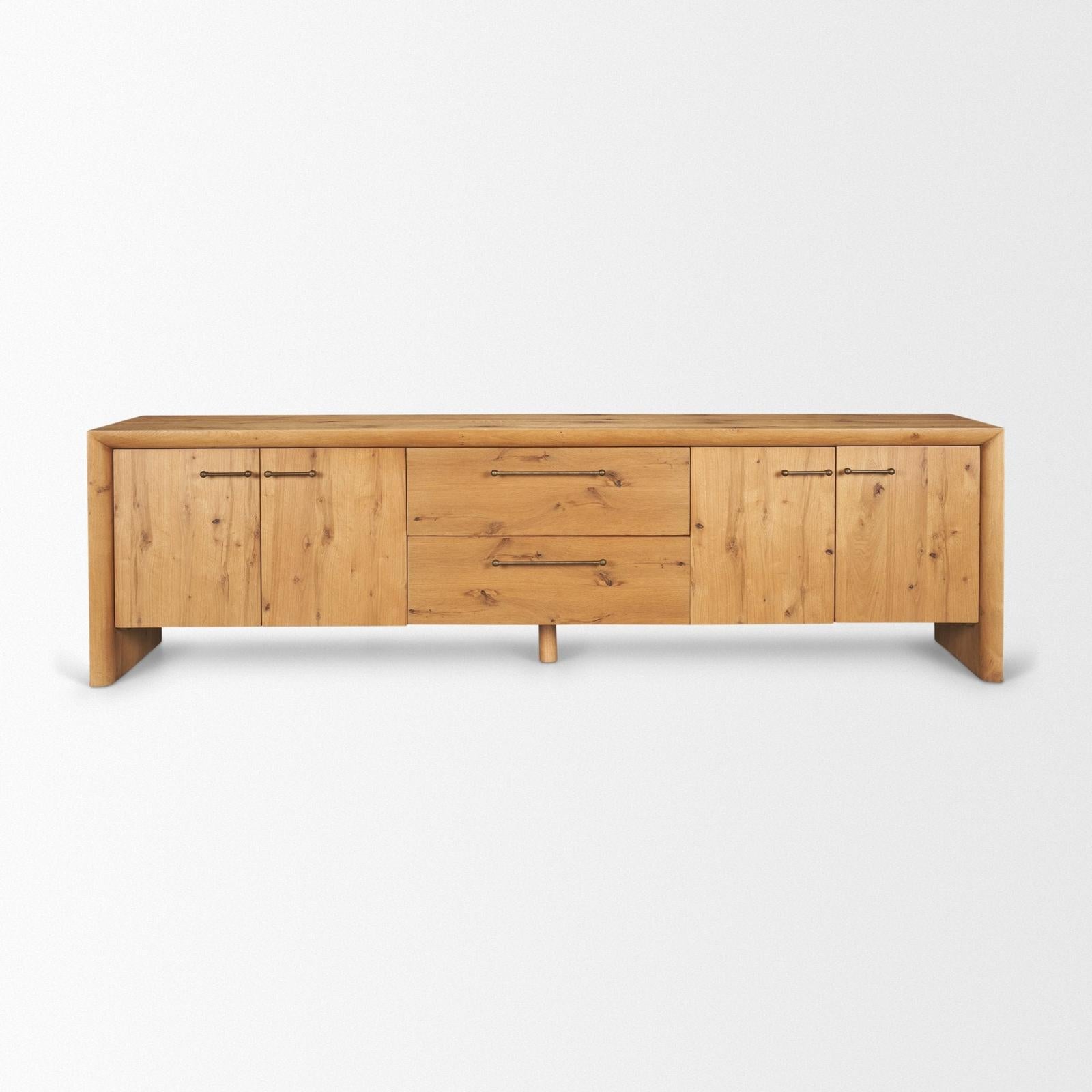 Mercana Belford Oak Wood Media Console