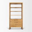 Mercana Belford 2-Door Open Light Brown Oak Wood Shelving Unit