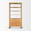 Mercana Belford 2-Door Open Light Brown Oak Wood Shelving Unit